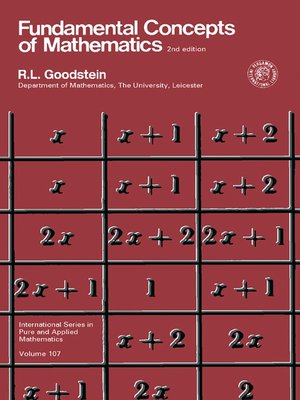 cover image of Fundamental Concepts of Mathematics